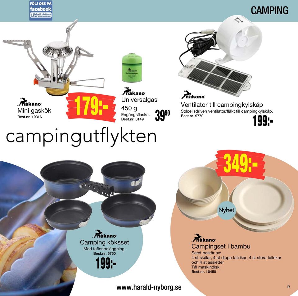 2299: CAMPING. Utrustning till camping, festival, picknick 2299: CAMPING. Utrustning till camping, festival, picknick