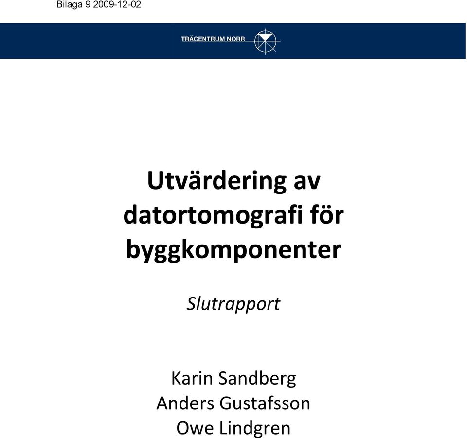 byggkomponenter Slutrapport