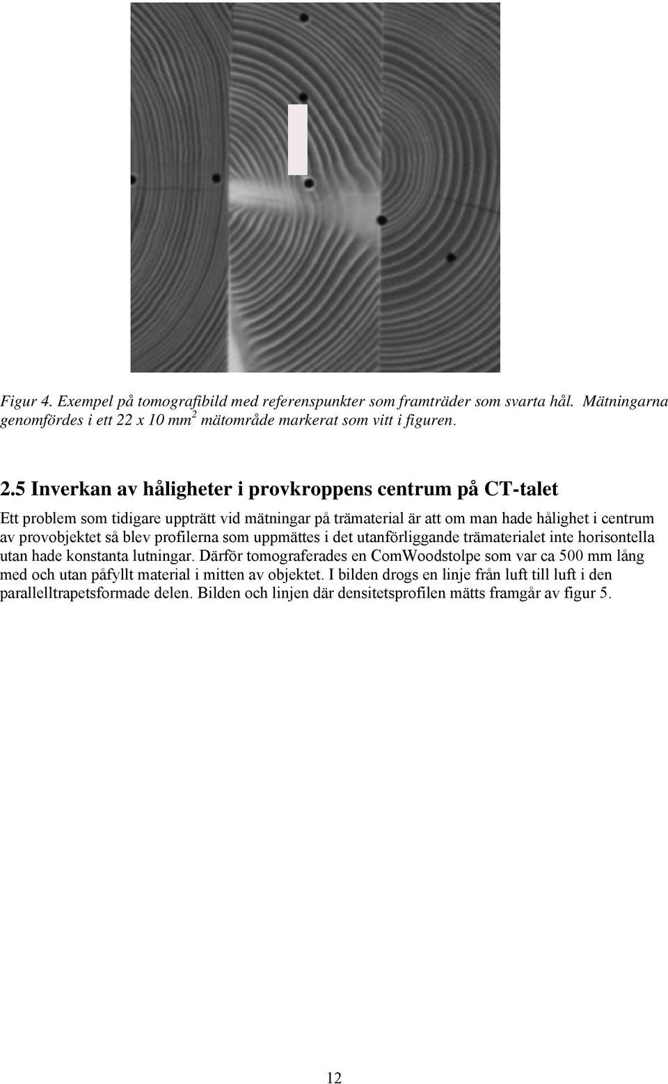 mätområde markerat som vitt i figuren. 2.
