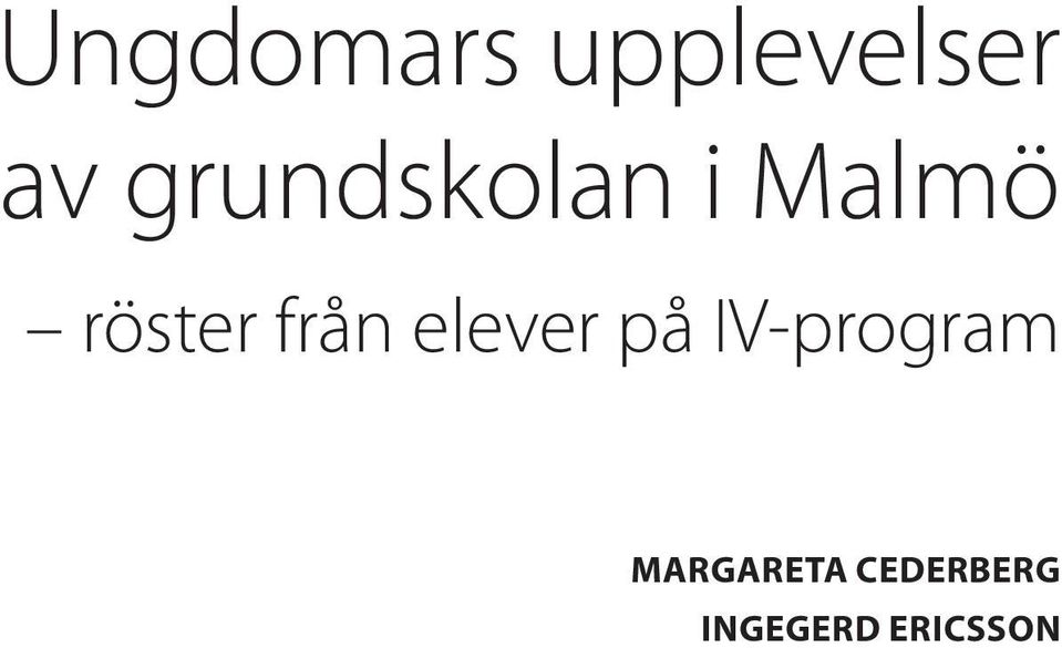 från elever på IV-program