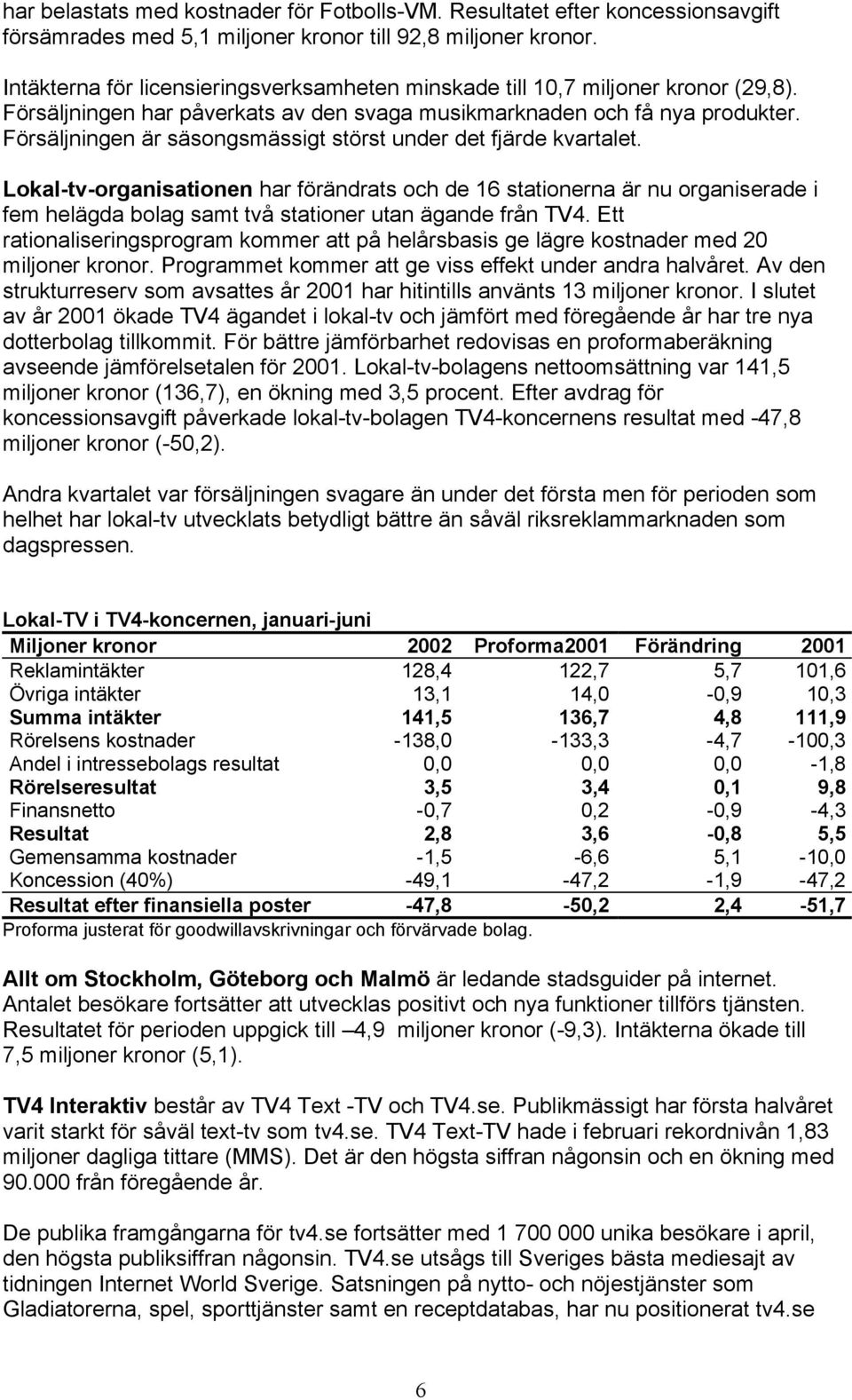 Försäljningen är säsongsmässigt störst under det fjärde kvartalet.