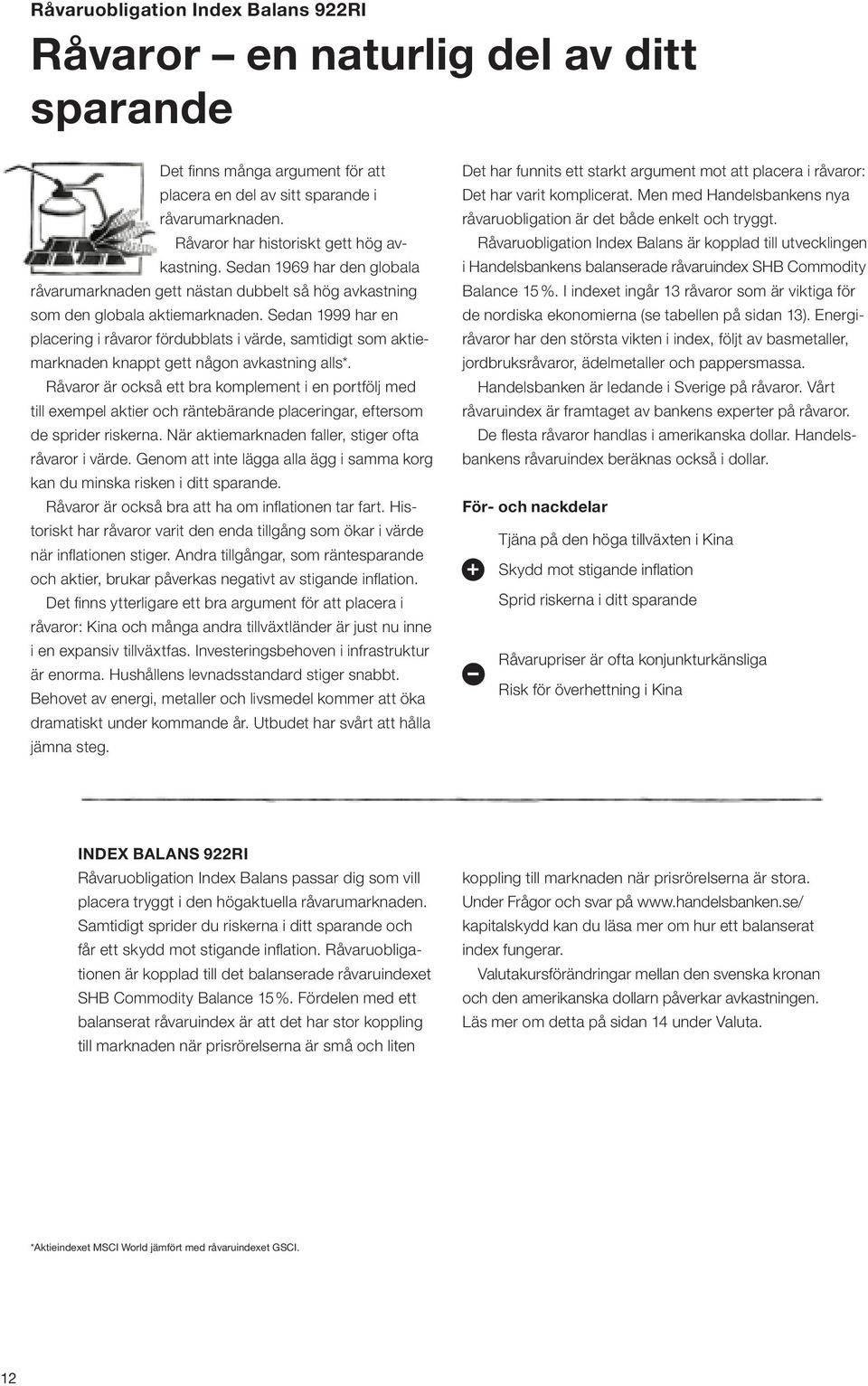 Sedan 1999 har en placering i råvaror fördubblats i värde, samtidigt som aktiemarknaden knappt gett någon avkastning alls*.