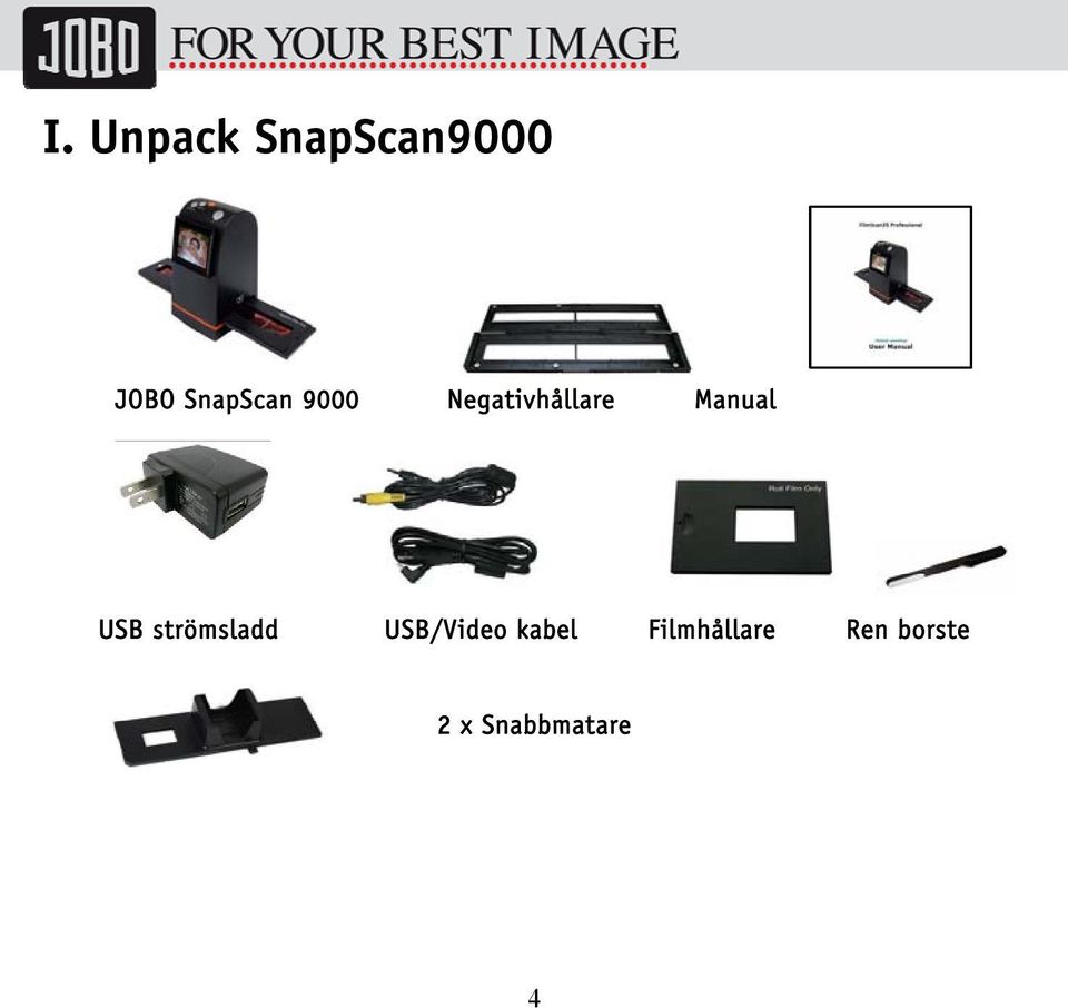 Manual USB strömsladd USB/Video