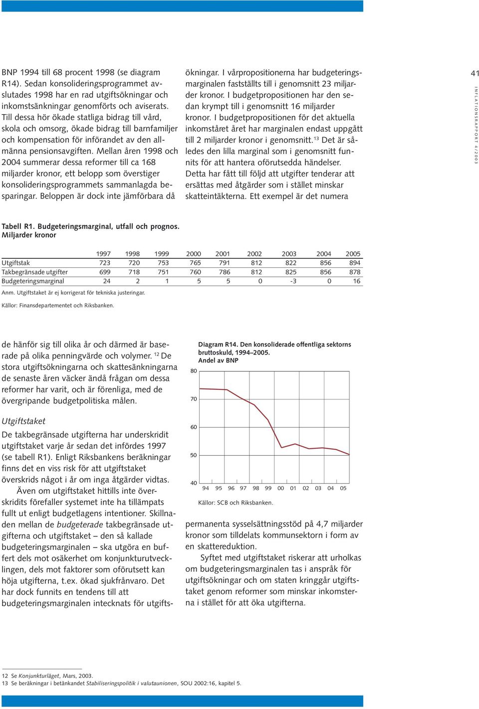 Mellan åren 1998 och 2004 summerar dessa reformer till ca 168 miljarder kronor, ett belopp som överstiger konsolideringsprogrammets sammanlagda besparingar.