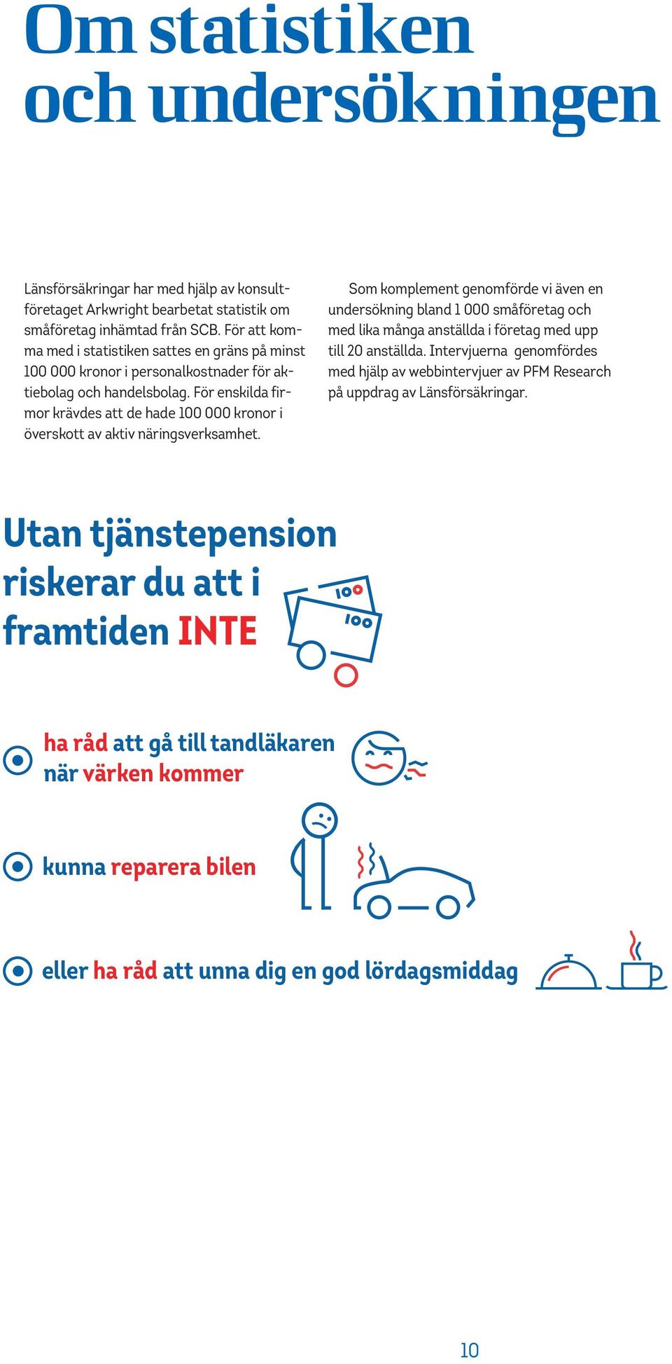 För enskilda firmor krävdes att de hade 100 000 kronor i överskott av aktiv näringsverksamhet.