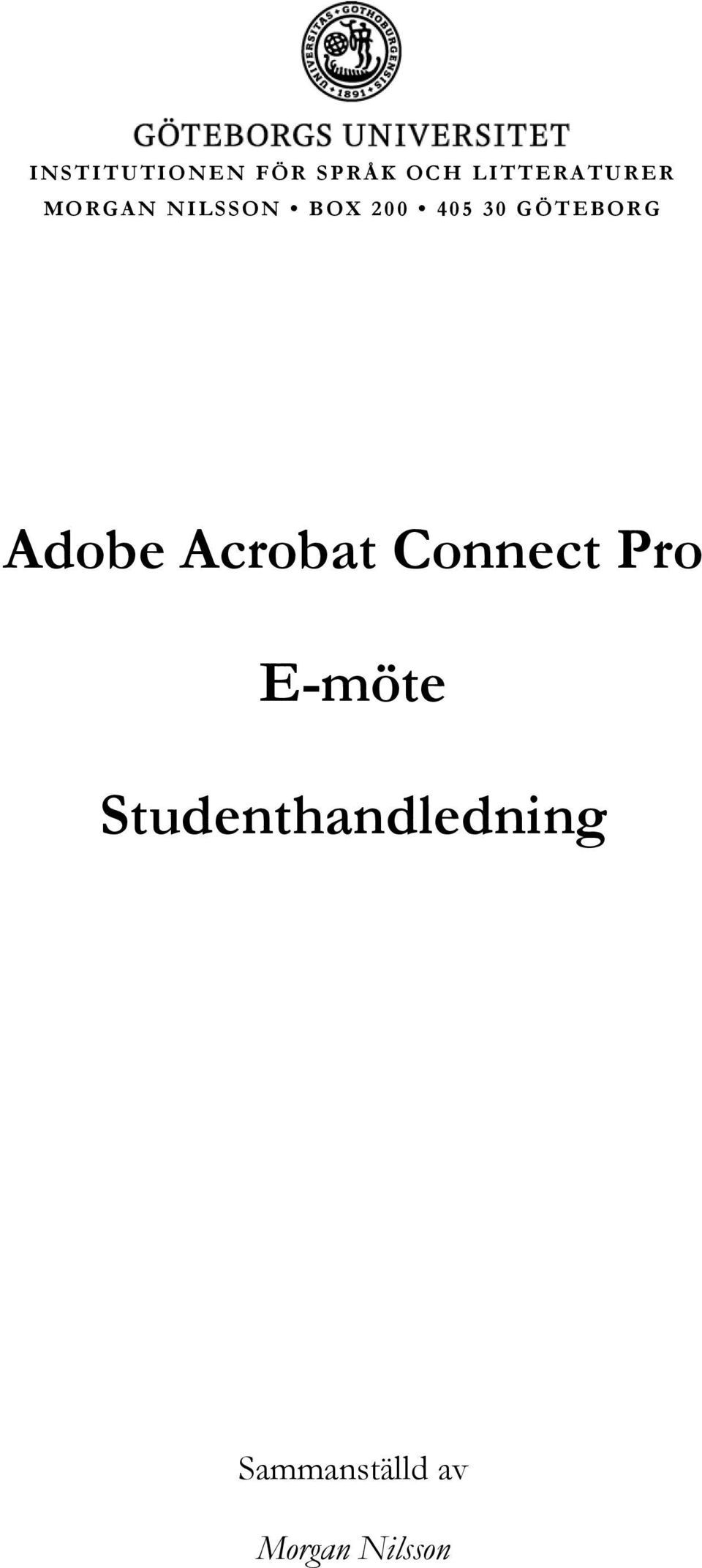 Adobe Acrobat Connect Pro E-möte
