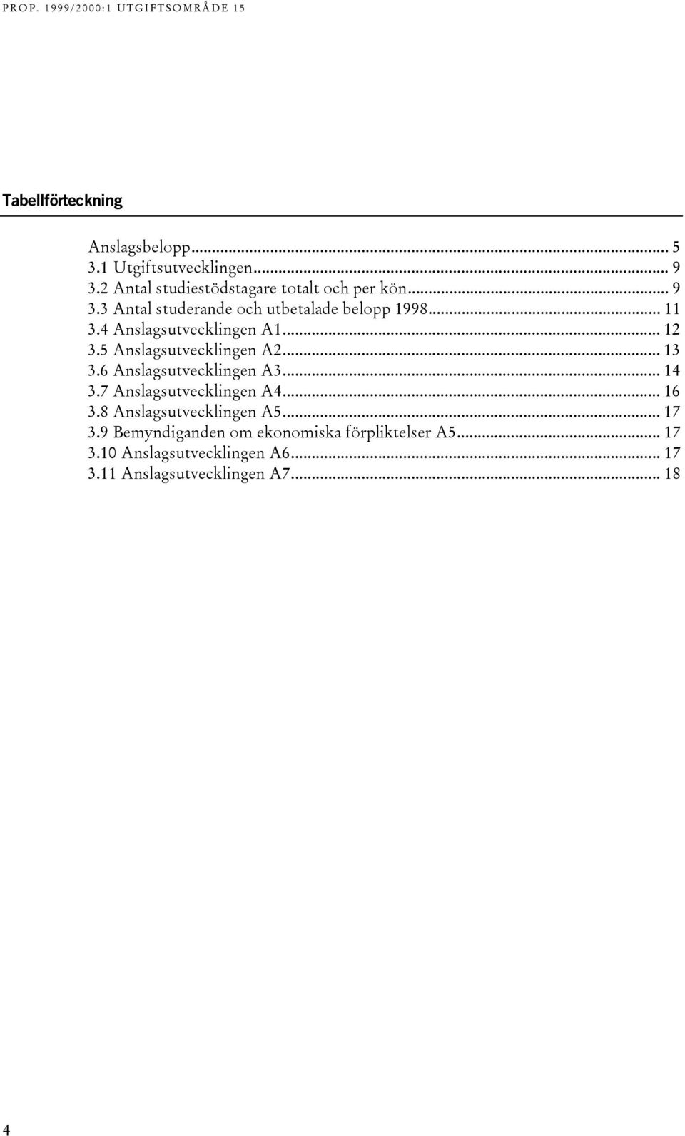 5 Anslagsutvecklingen A2... 13 3.6 Anslagsutvecklingen A3... 14 3.7 Anslagsutvecklingen A4... 16 3.