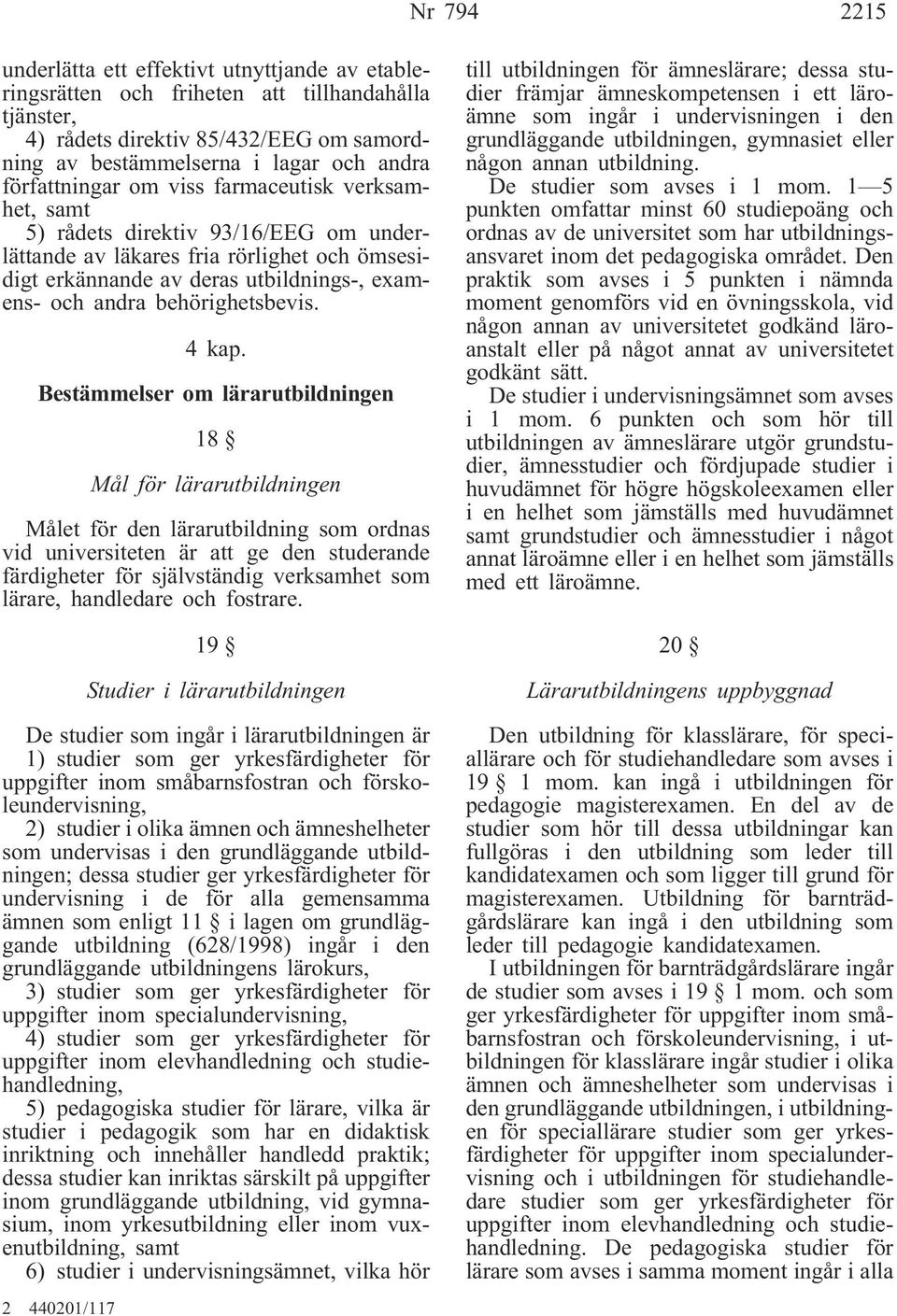 behörighetsbevis. 4 kap.