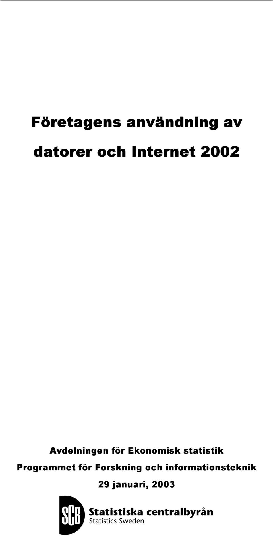 Ekonomisk statistik Programmet för