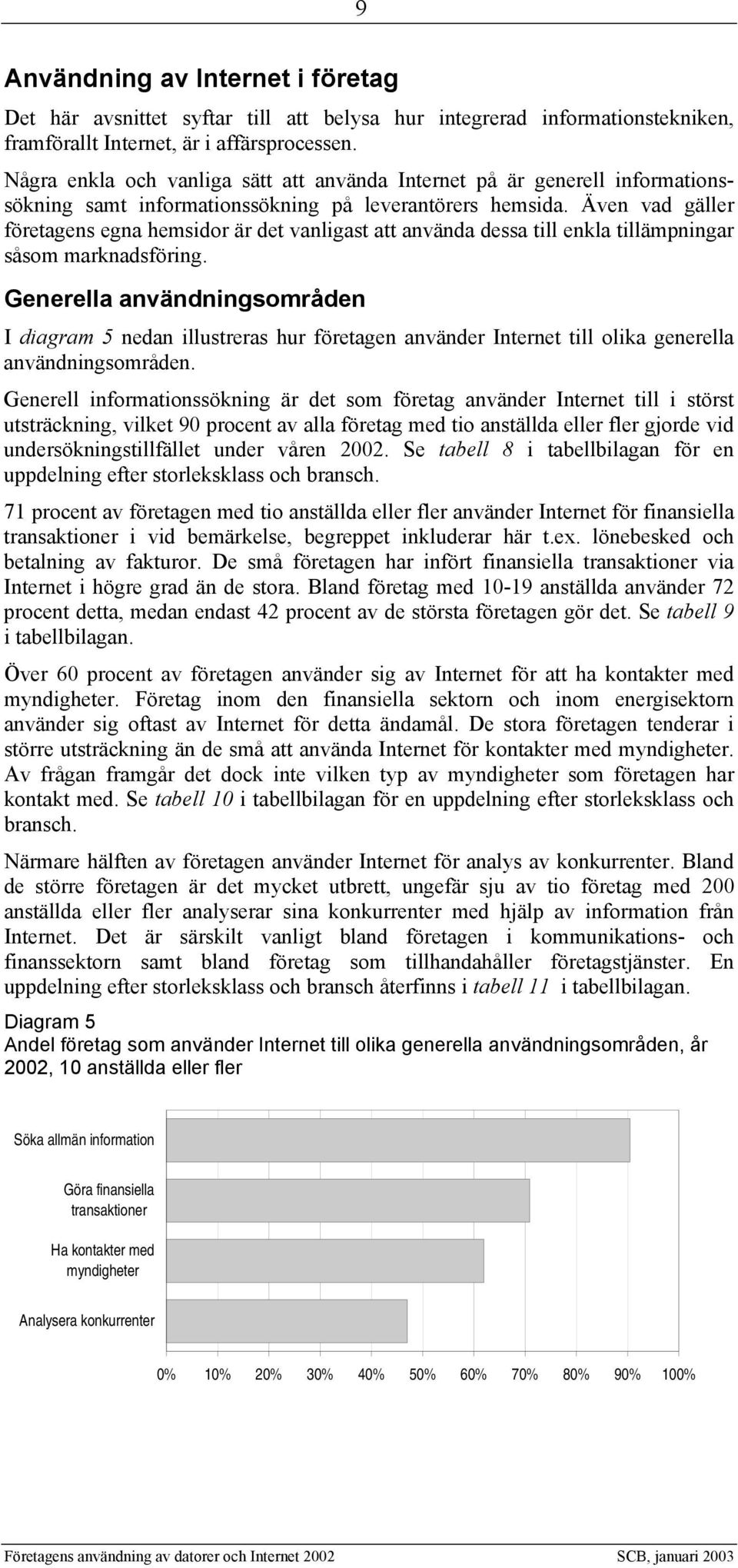 Även vad gäller företagens egna hemsidor är det vanligast att använda dessa till enkla tillämpningar såsom marknadsföring.
