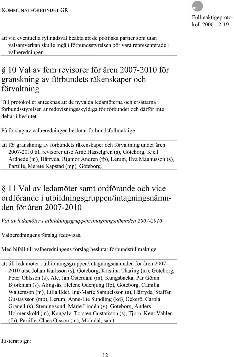 redovisningsskyldiga för förbundet och därför inte deltar i beslutet.
