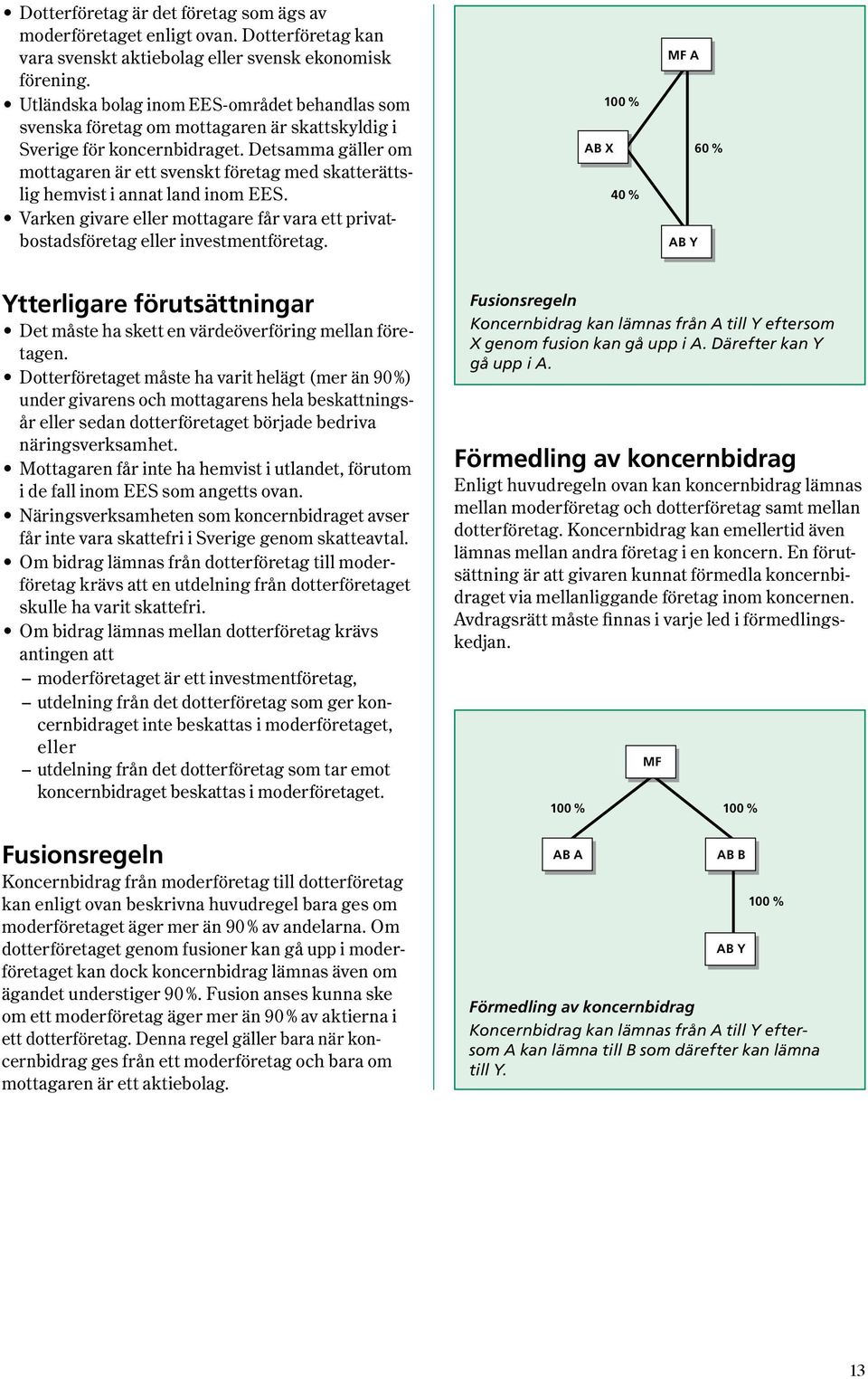 Detsamma gäller om mottagaren är ett svenskt före tag med skatterättslig hemvist i annat land inom EES. Varken givare eller mottagare får vara ett privatbostadsföretag eller investmentföretag.