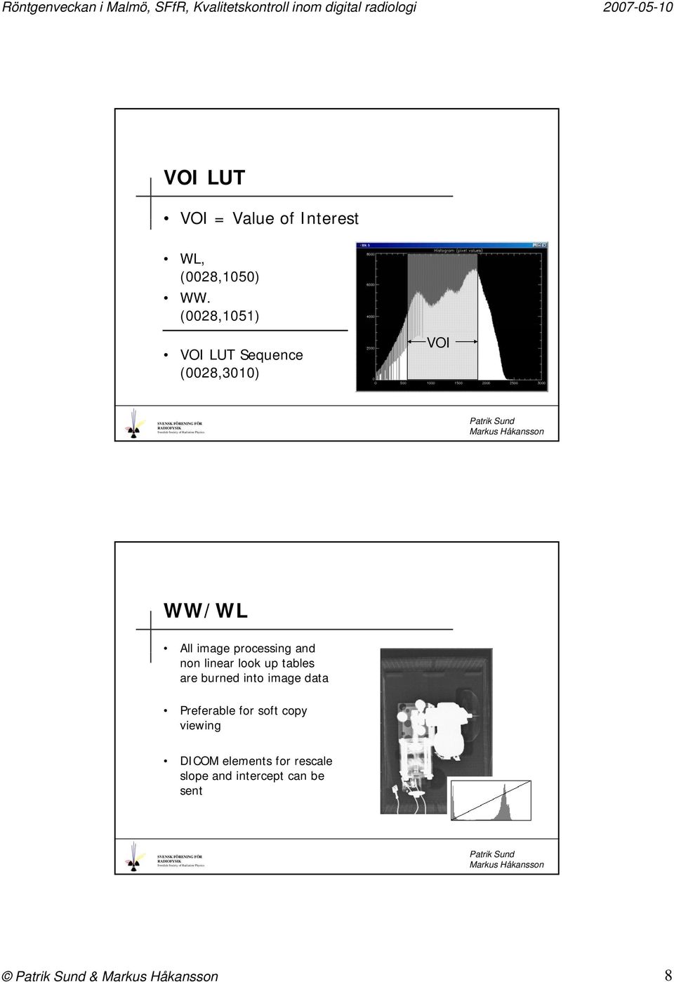 processing and non linear look up tables are burned into image data