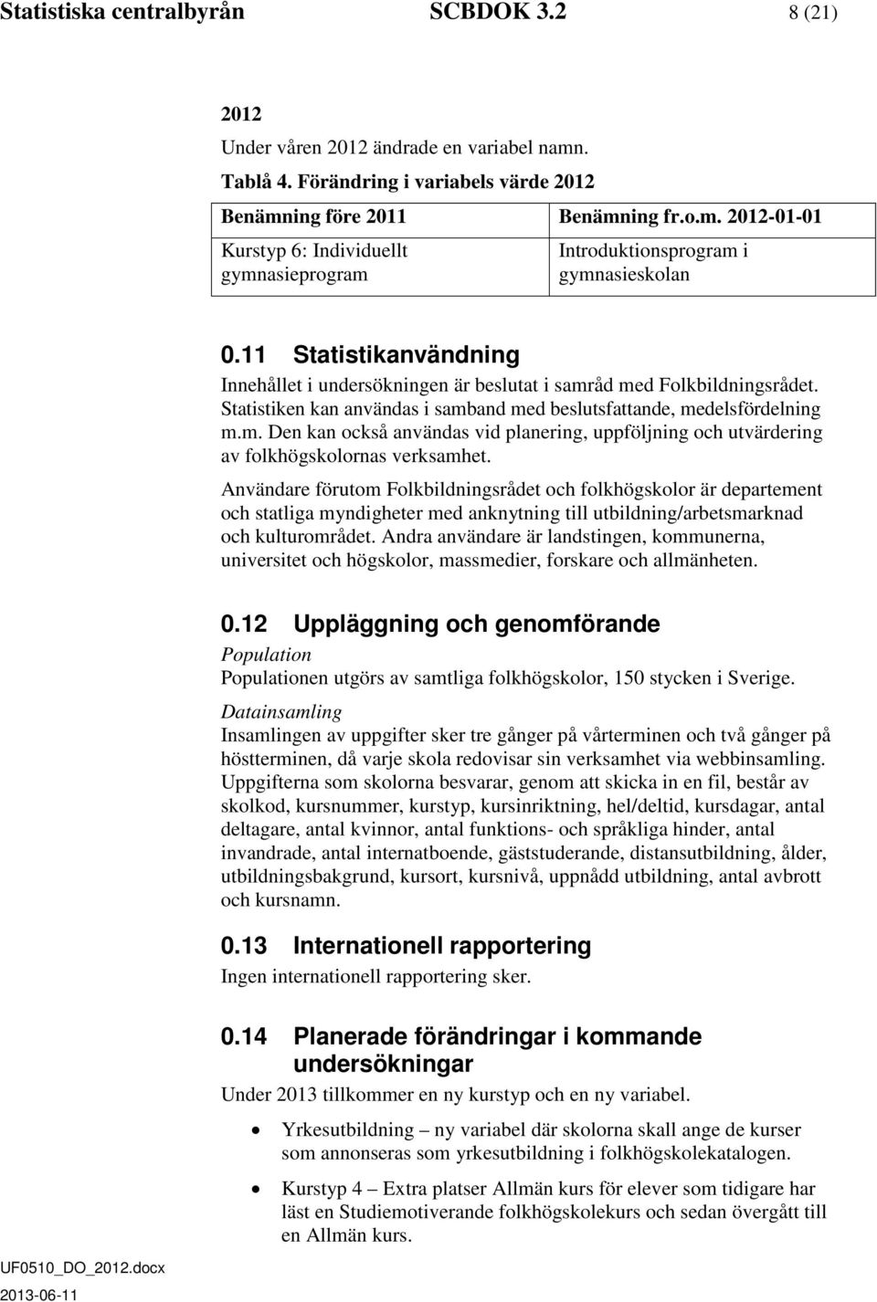 Användare förutom Folkbildningsrådet och folkhögskolor är departement och statliga myndigheter med anknytning till utbildning/arbetsmarknad och kulturområdet.