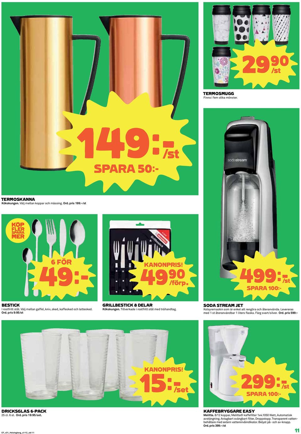 SODA STREAM JET Kolsyremaskin som är enkel att rengöra och återanvända. Levereras med 1 st återanvändbar 1 liters flaska. Färg svart/silver. Ord. pris 599:- KANONPRIS!