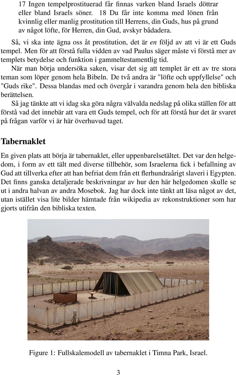 Så, vi ska inte ägna oss åt prostitution, det är en följd av att vi är ett Guds tempel.