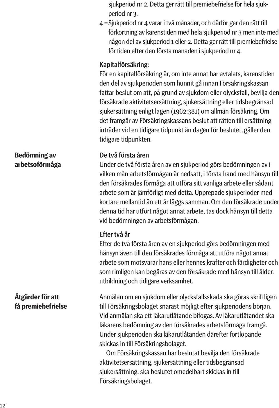 Detta ger rätt till premiebefrielse för tiden efter den första månaden i sjukperiod nr 4.