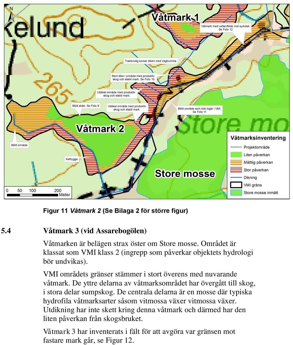 De yttre delarna av våtmarksområdet har övergått till skog, i stora delar sumpskog.