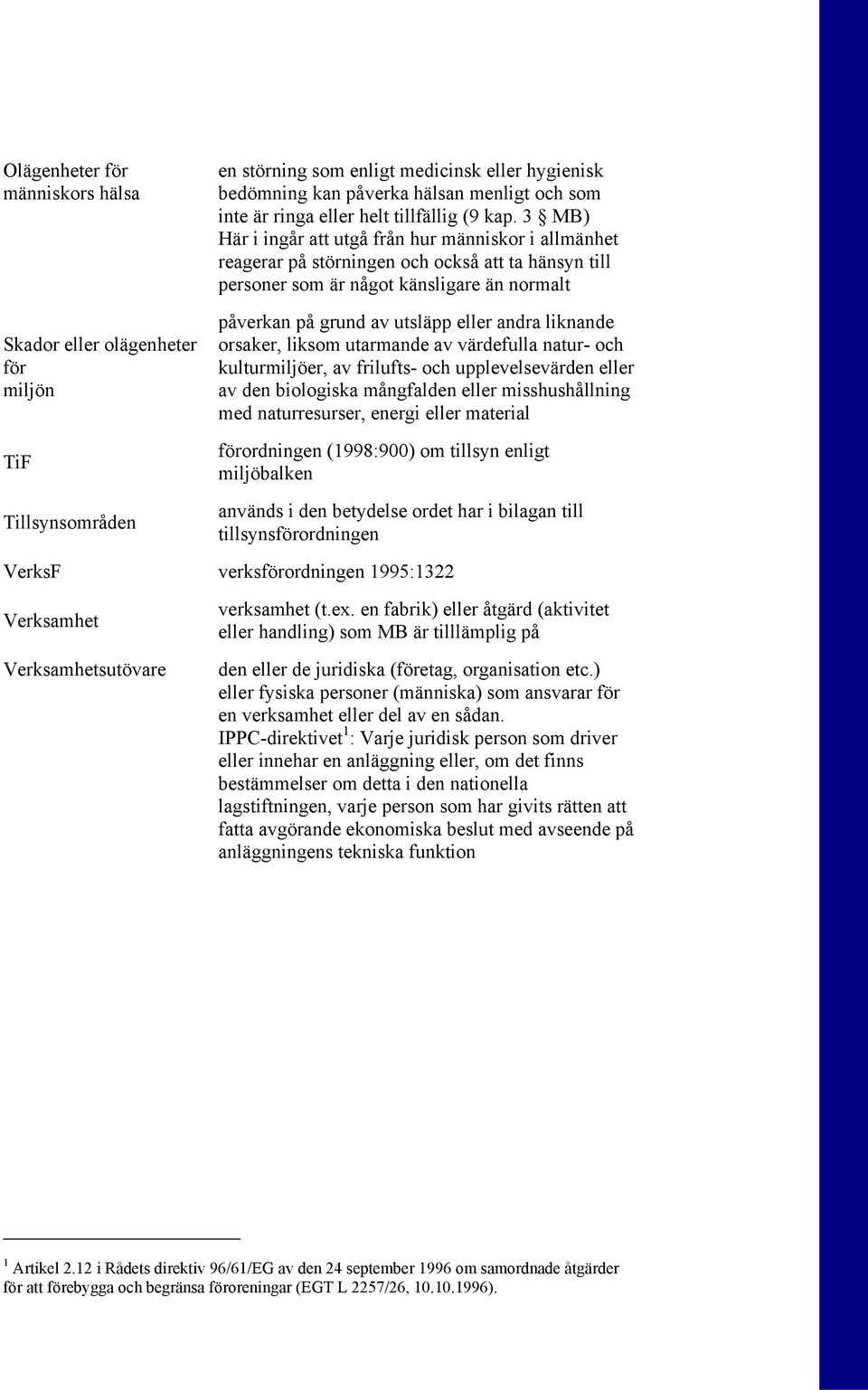 3 MB) Här i ingår att utgå från hur människor i allmänhet reagerar på störningen och också att ta hänsyn till personer som är något känsligare än normalt påverkan på grund av utsläpp eller andra