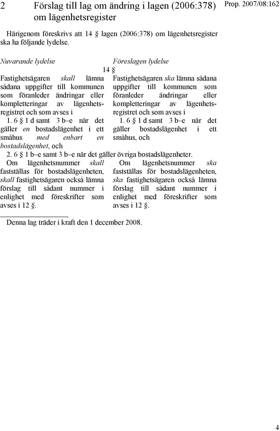 föranleder ändringar eller kompletteringar av lägenhetsregistret kompletteringar av lägenhetsregistret och som avses i 1. 6 1 d samt 3 b e när det och som avses i 1.