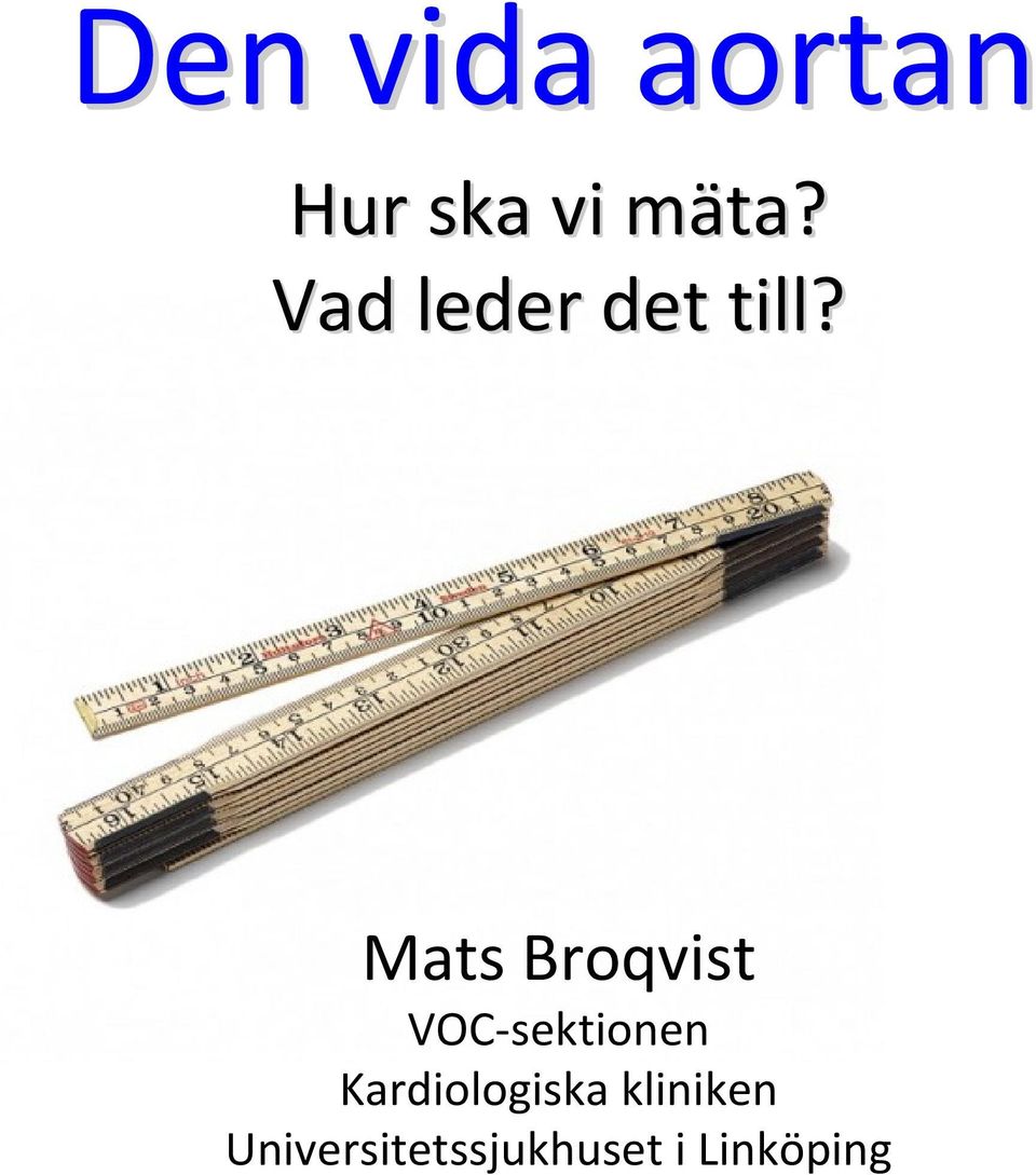 Mats Broqvist VOC sektionen