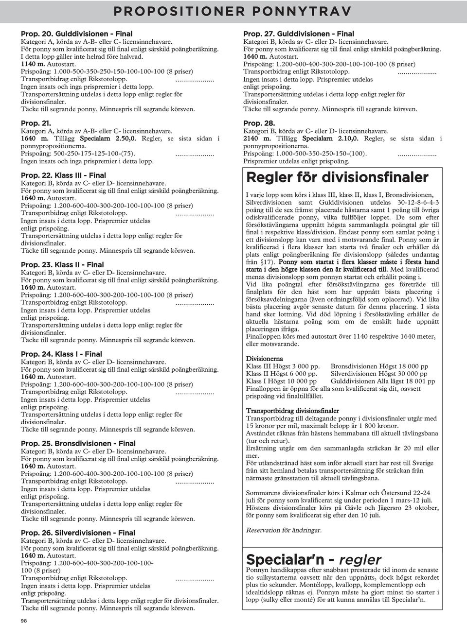 200-600-400-300-200-100-100-100 (8 priser) Ingen insats i detta lopp. Prispremier utdelas enligt prispoäng. Prop. 24. Klass I - Final Prispoäng: 1.