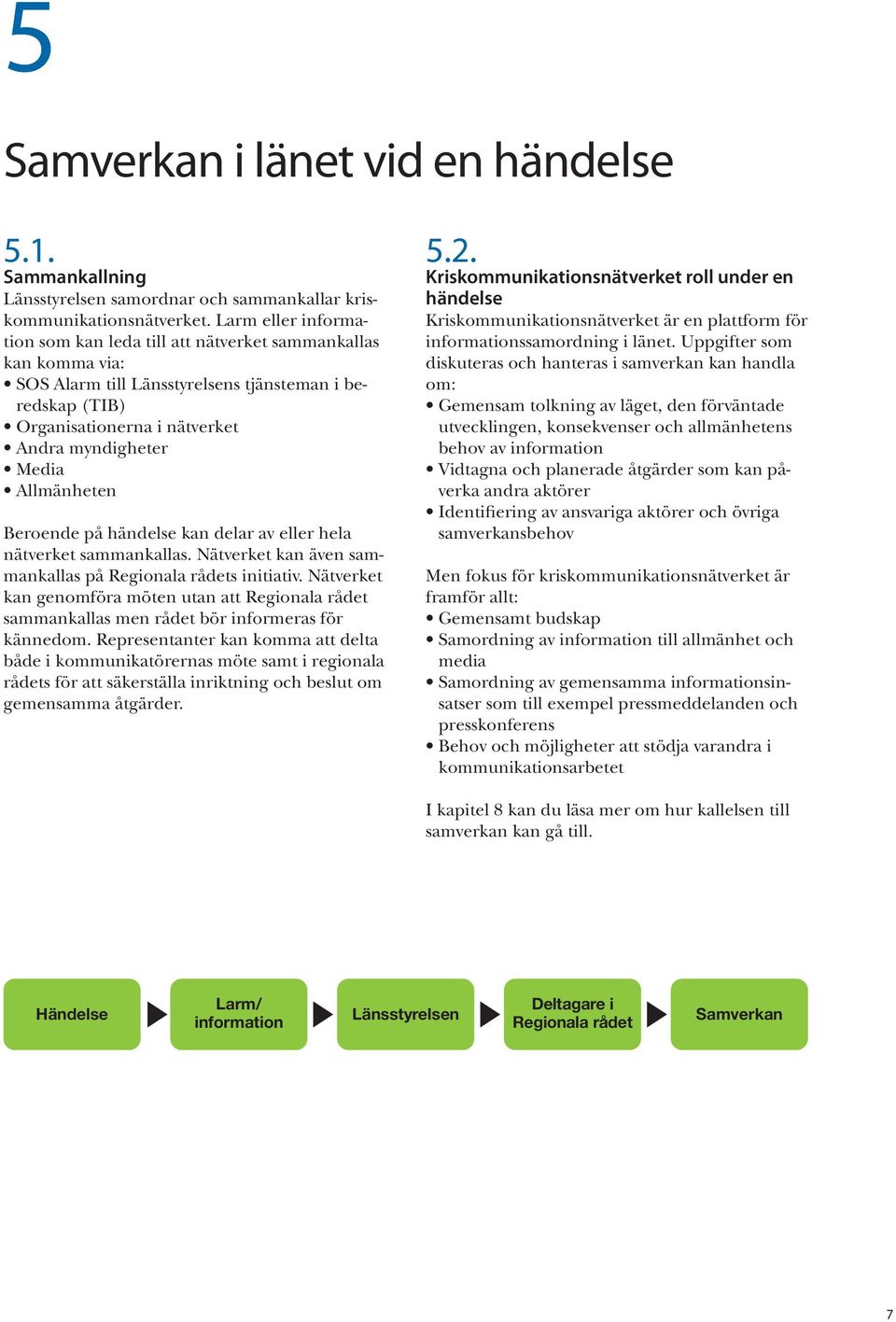 Allmänheten Beroende på händelse kan delar av eller hela nätverket sammankallas. Nätverket kan även sammankallas på Regionala rådets initiativ.