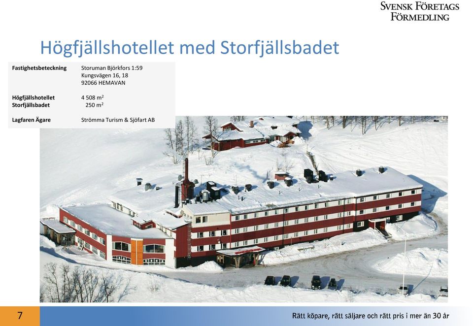 Kungsvägen 16, 18 92066 HEMAVAN Högfjällshotellet 4