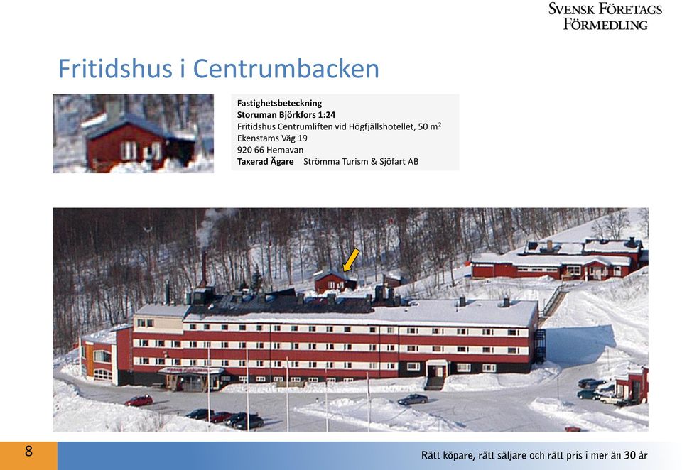 vid Högfjällshotellet, 50 m 2 Ekenstams Väg 19 920