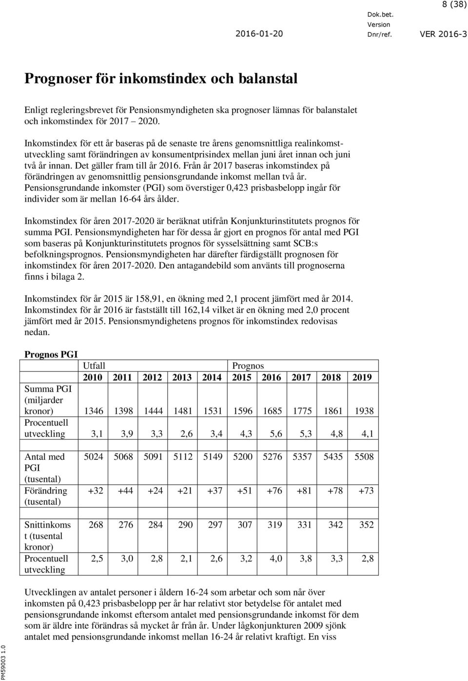 Det gäller fram till år 2016. Från år 2017 baseras inkomstindex på förändringen av genomsnittlig pensionsgrundande inkomst mellan två år.