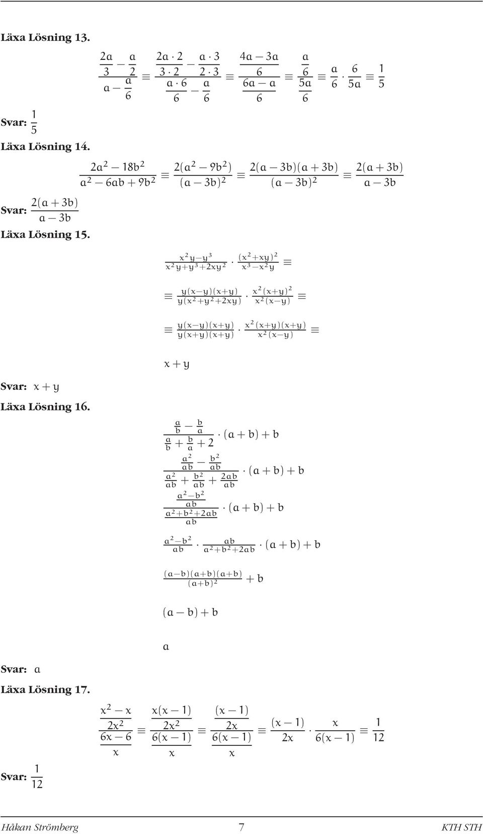 y)(+y) y(+y)(+y) (+y)(+y) ( y) +y Svr: +y Lä Lösning.