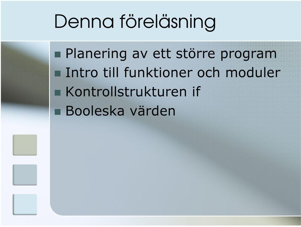 funktioner och moduler