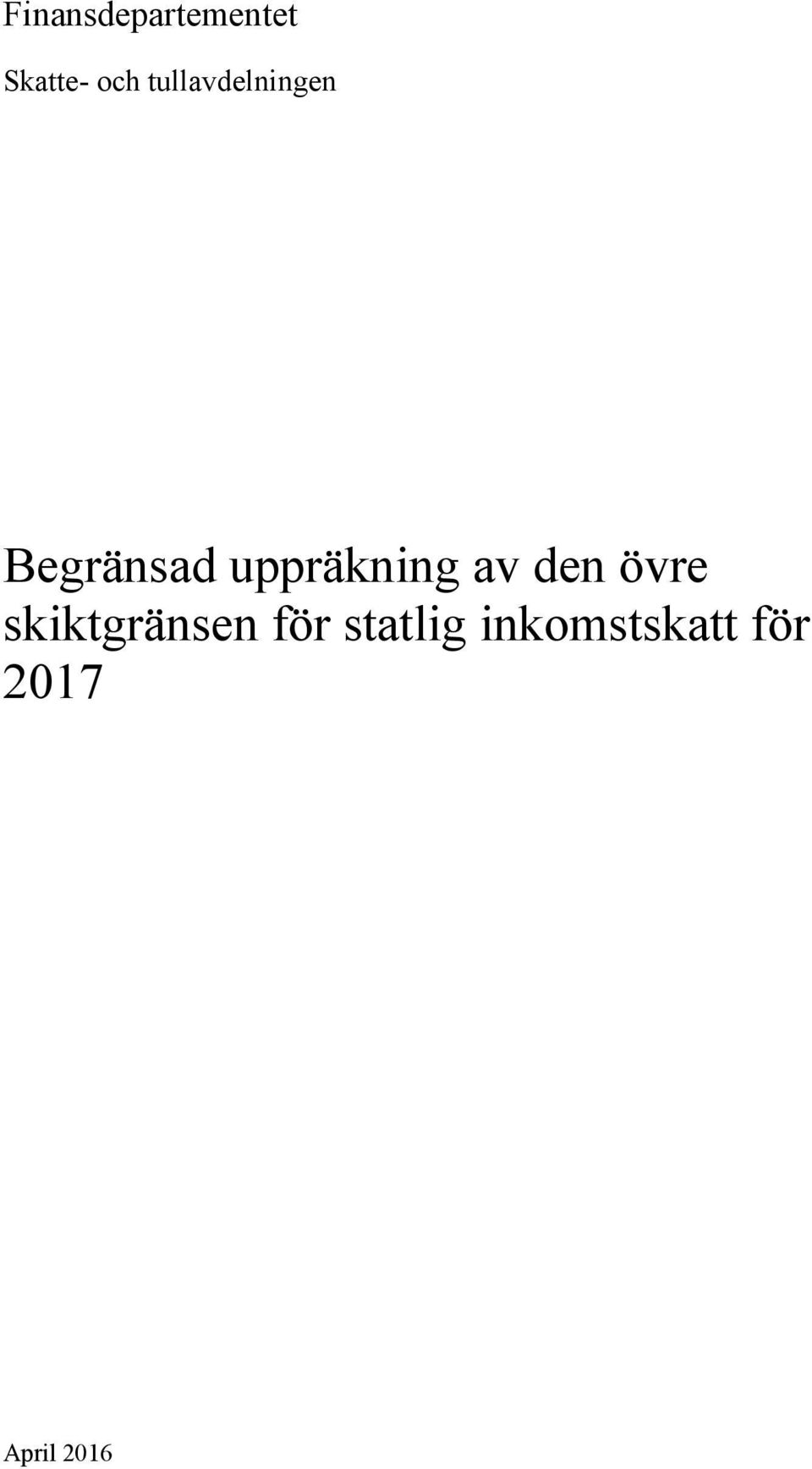 uppräkning av den övre