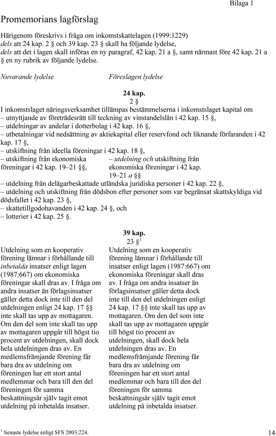 Nuvarande lydelse Föreslagen lydelse 24 kap.