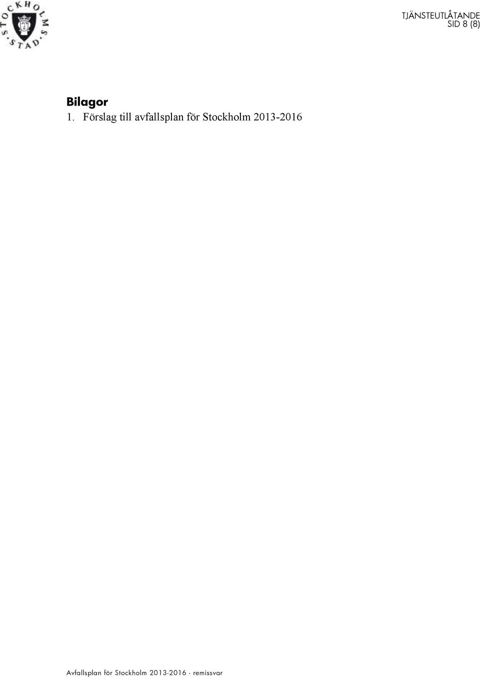 avfallsplan för