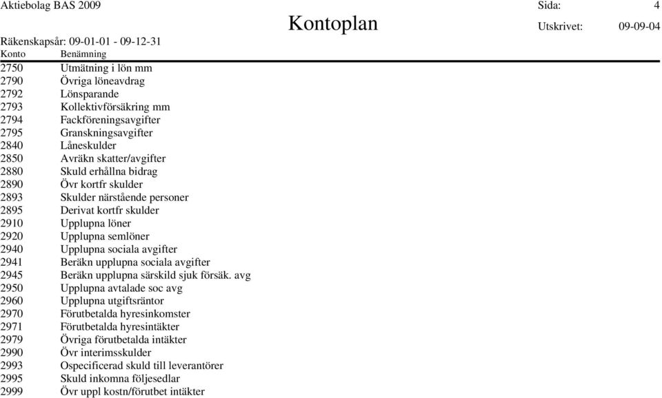 sociala avgifter 2941 Beräkn upplupna sociala avgifter 2945 Beräkn upplupna särskild sjuk försäk.