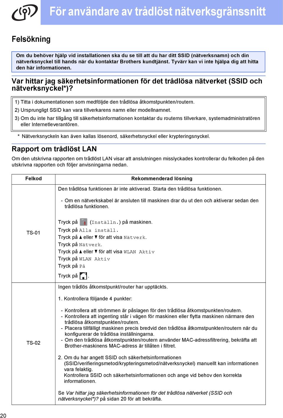 ) Titt i dokumenttionen som medföljde den trådlös åtkomstpunkten/routern. 2) Ursprungligt SSID kn vr tillverkrens nmn eller modellnmnet.