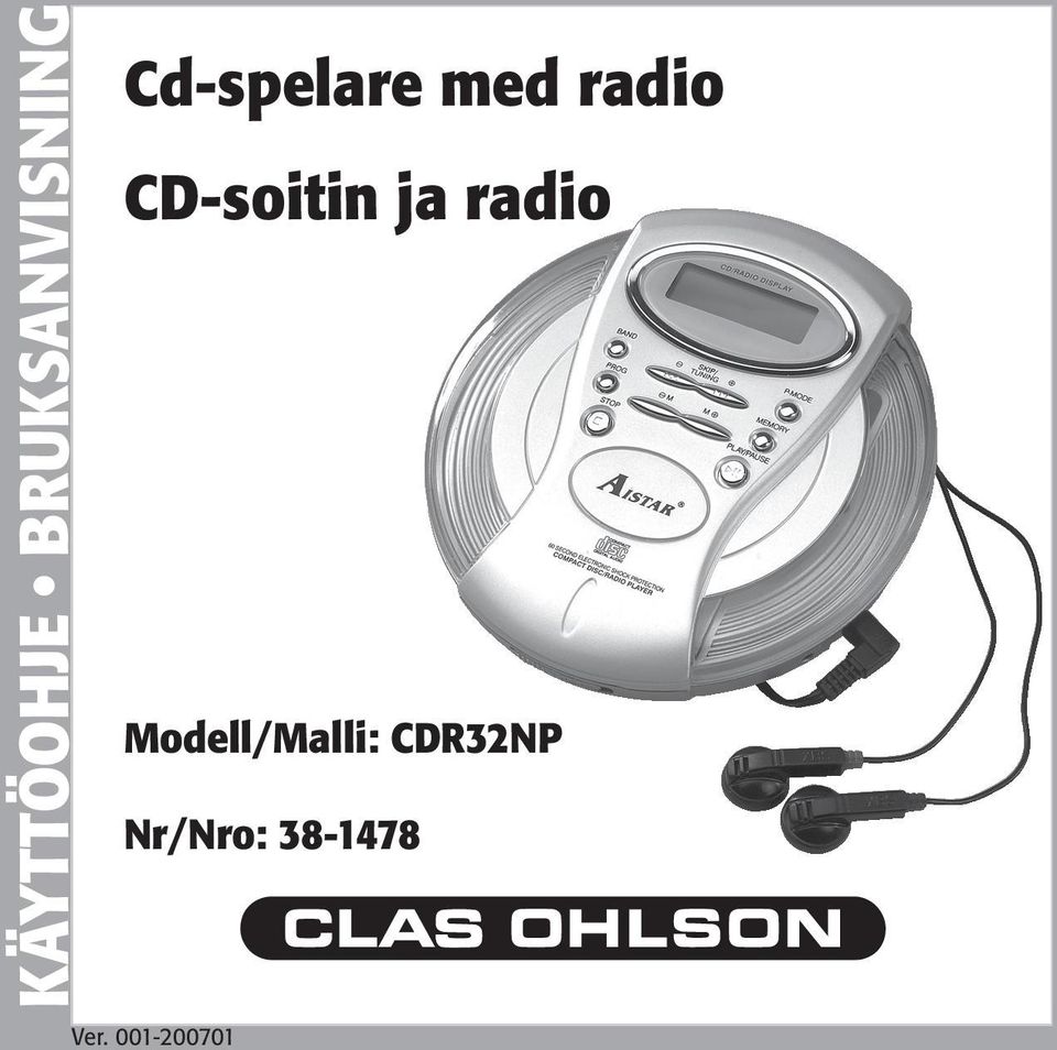 CD-soitin ja radio
