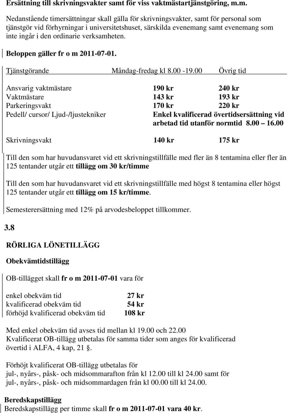 startjänstgöring, m.