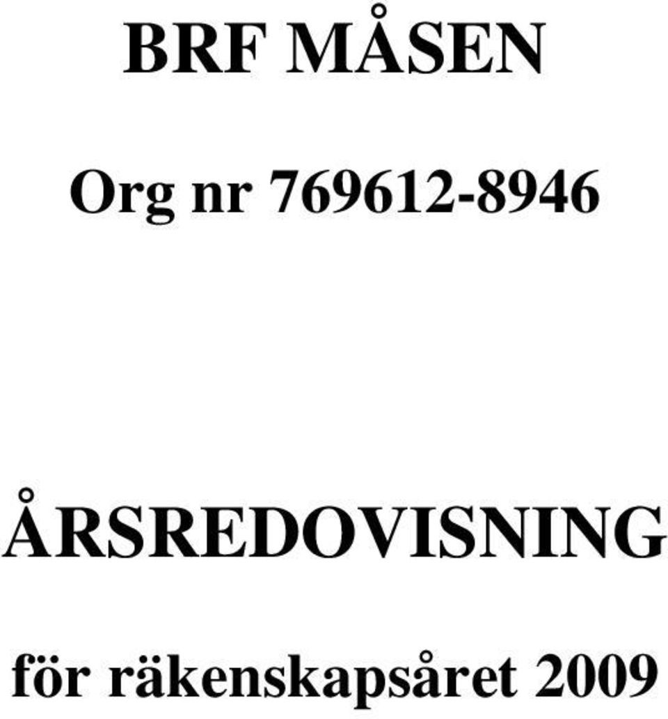 ÅRSREDOVISNING