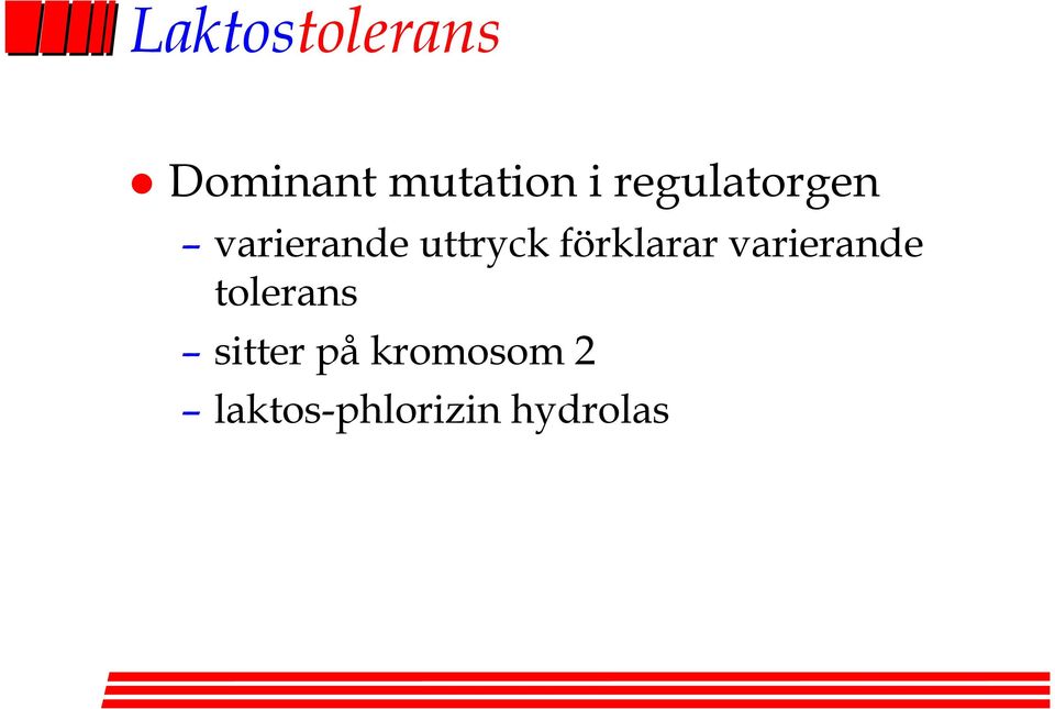 förklarar varierande tolerans