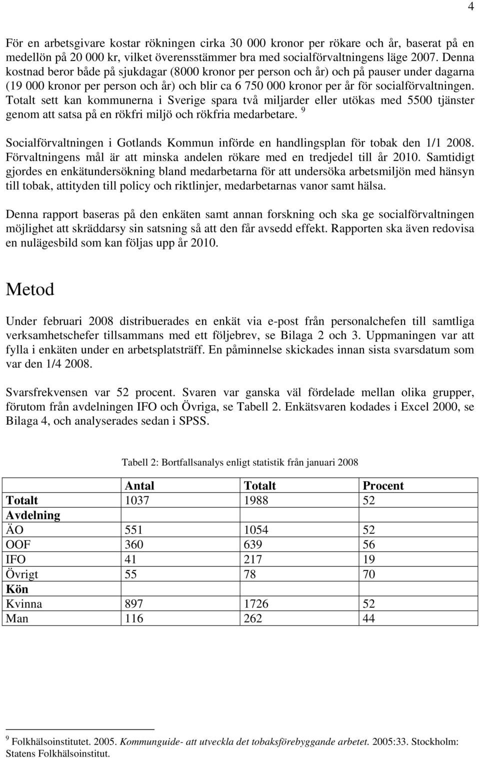 Totalt sett kan kommunerna i Sverige spara två miljarder eller utökas med 5500 tjänster genom att satsa på en rökfri miljö och rökfria medarbetare.