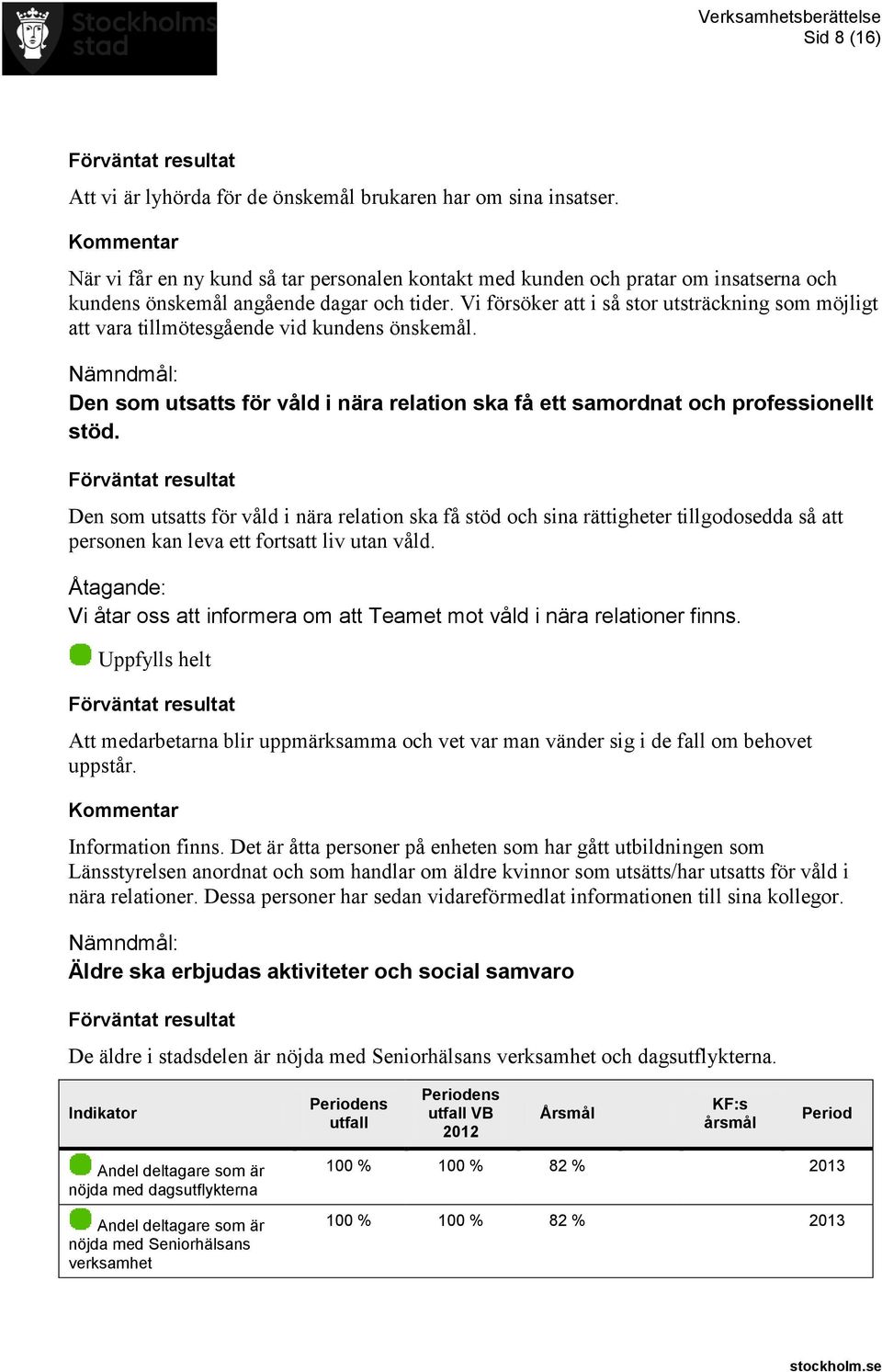 Vi försöker att i så stor utsträckning som möjligt att vara tillmötesgående vid kundens önskemål. Den som utsatts för våld i nära relation ska få ett samordnat och professionellt stöd.