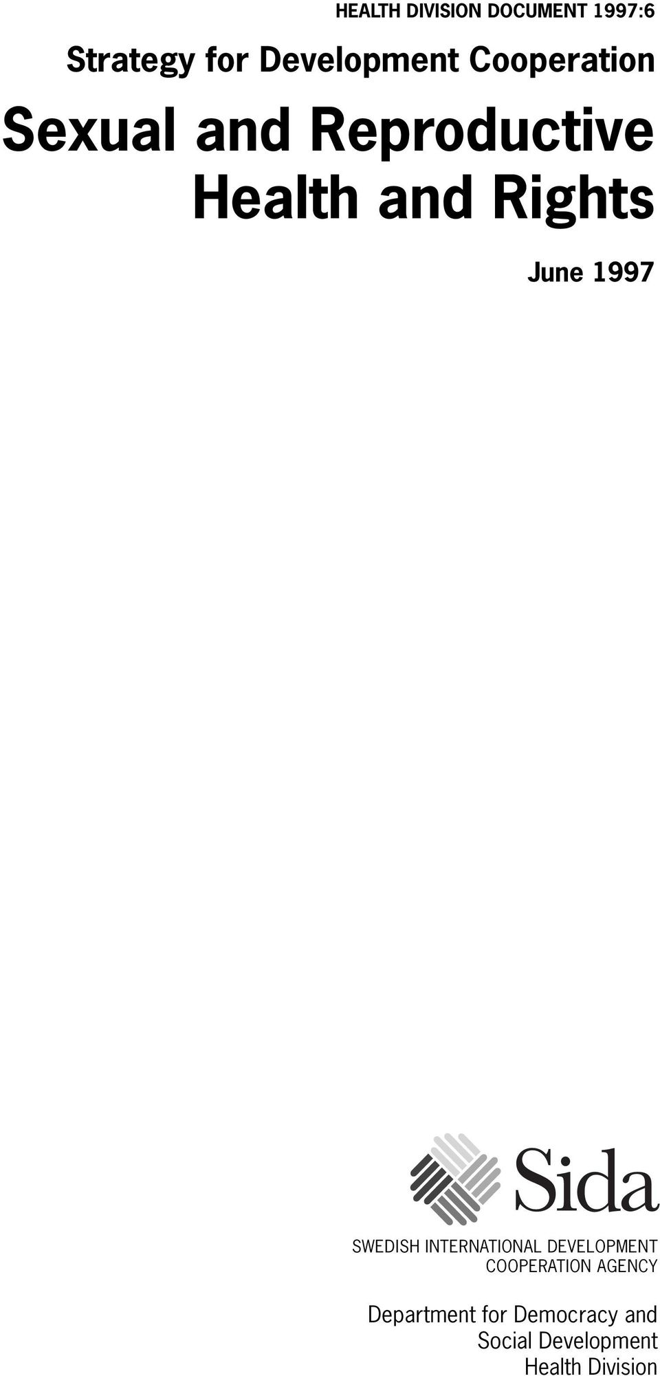 1997 SWEDISH INTERNATIONAL DEVELOPMENT COOPERATION AGENCY