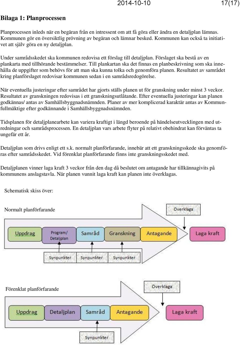 Under samrådsskedet ska kommunen redovisa ett förslag till detaljplan. Förslaget ska bestå av en plankarta med tillhörande bestämmelser.