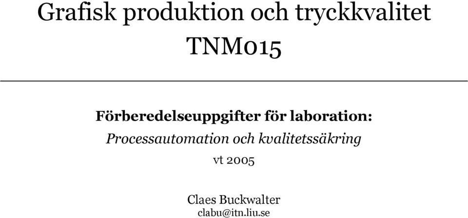 laboration: Processautomation och