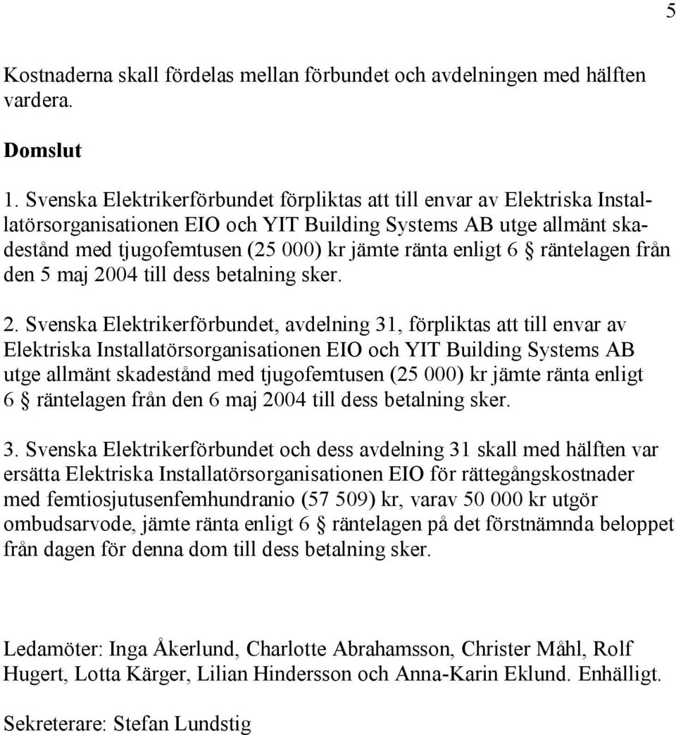 6 räntelagen från den 5 maj 20