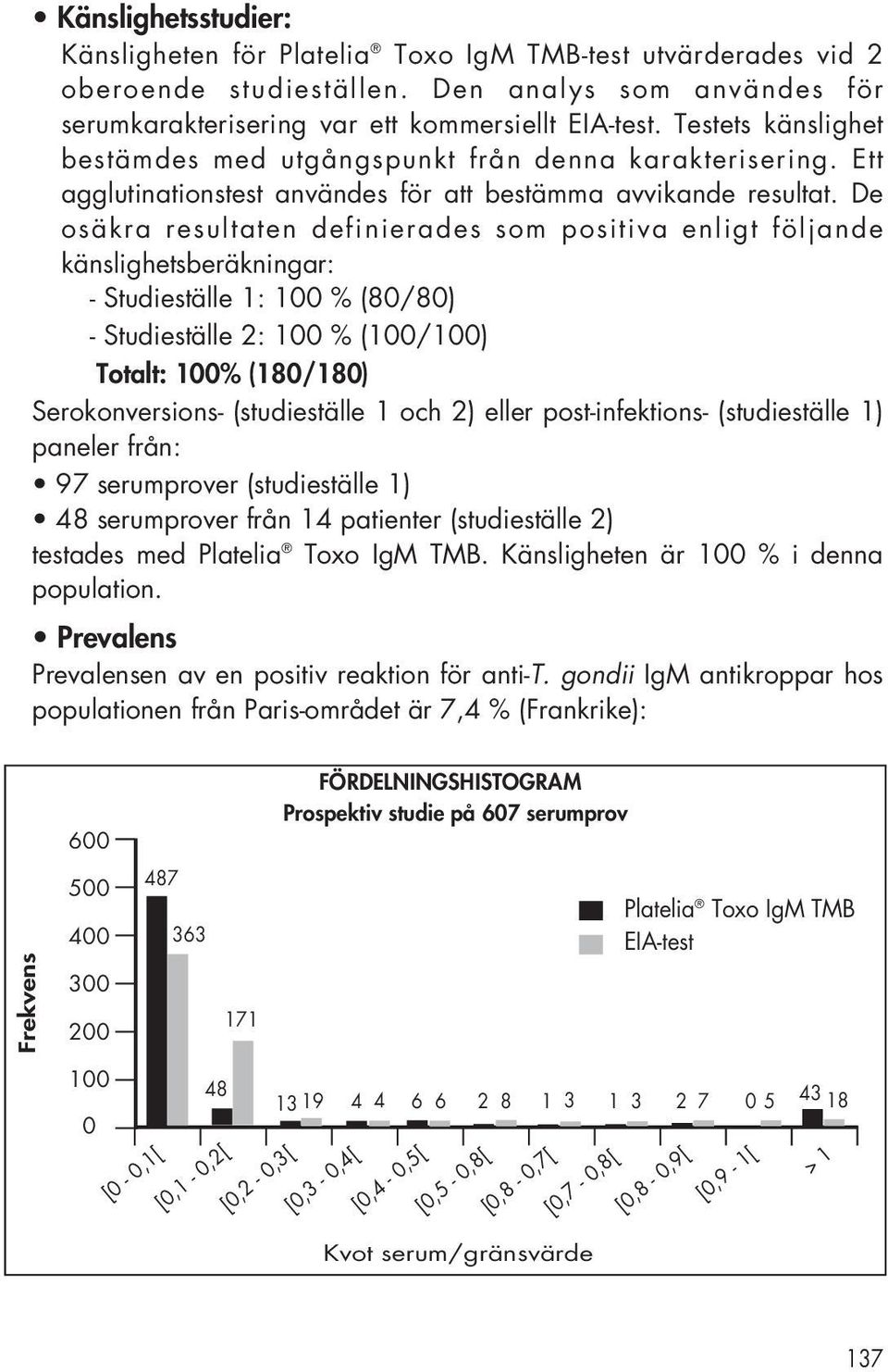 De osäkra resultaten definierades som positiva enligt följande känslighetsberäkningar: - Studieställe 1: 100 % (80/80) - Studieställe 2: 100 % (100/100) Totalt: 100% (180/180) Serokonversions-