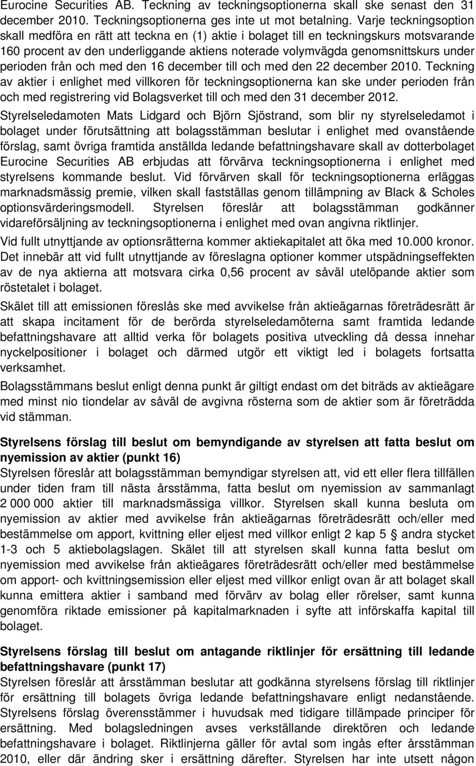 perioden från och med den 16 december till och med den 22 december 2010.