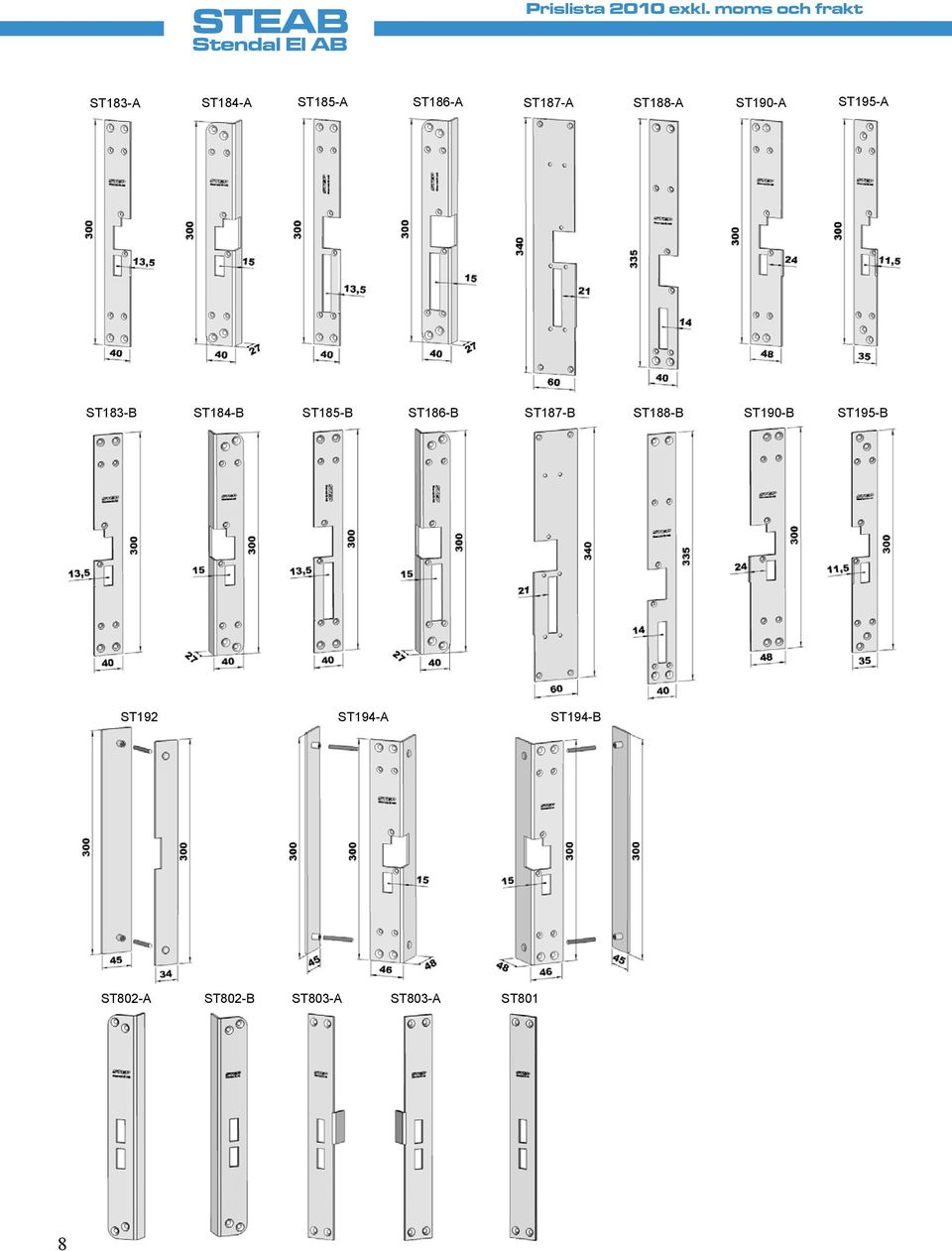 ST187-B ST188-B ST190-B ST195-B ST192 ST194-A